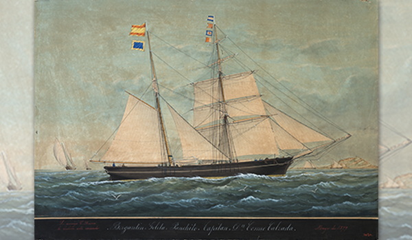 Portrait of the barquentine Panchito