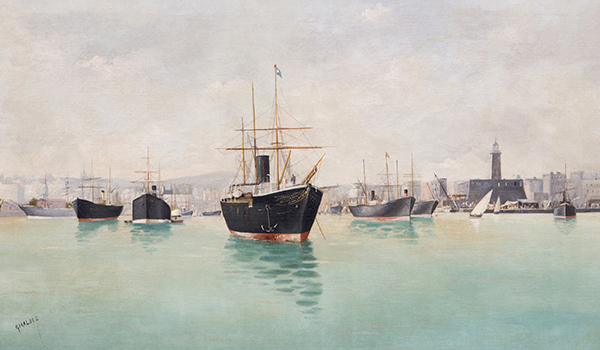 pintura port barcelona adolfo giráldez