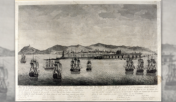 Estampa setge Barcelona 1814