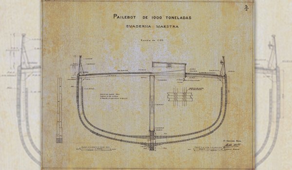 Quaderna mestra de pailebot de 1.000 tones, núm. 251
